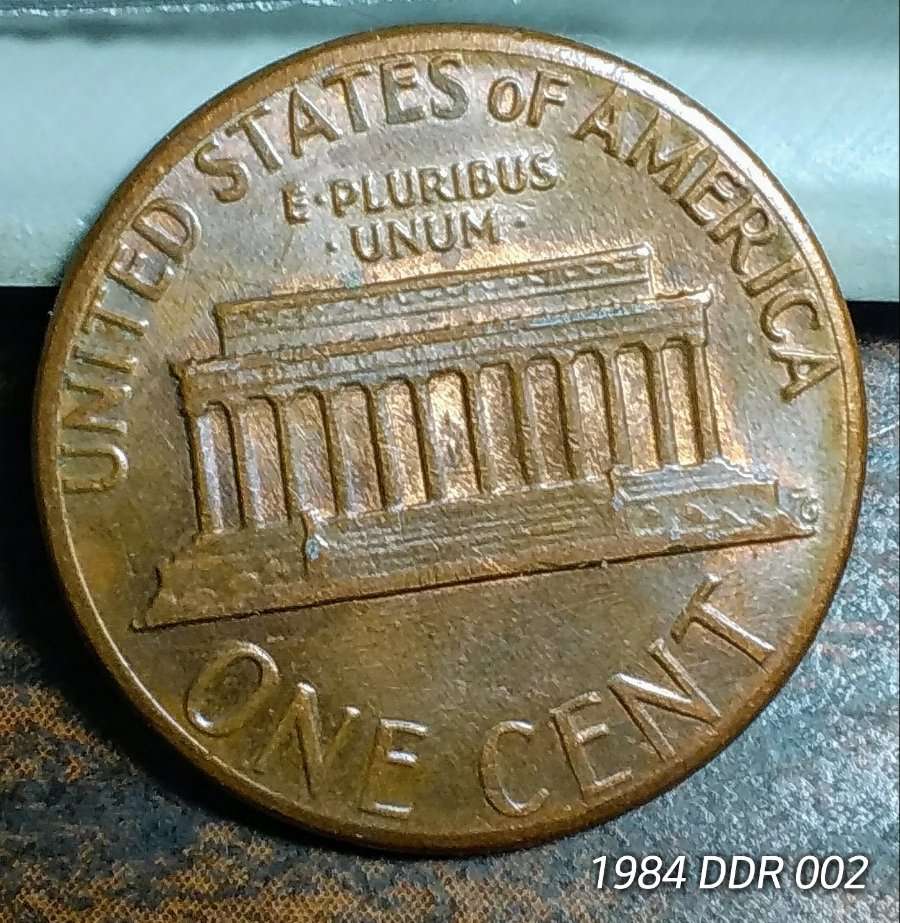 1984-DDR-002-With-84-D-DDR-001-Lincoln-Memorial-Cents