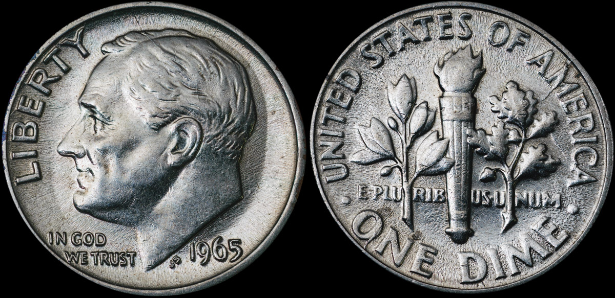 1965-Dime-Catastrophic-Die-Damage-/-Shattered-Die-?