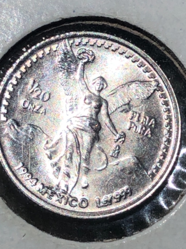 Uncirculated-1994-Mexico-1/20-Onza-Plata-Pura-Coin.