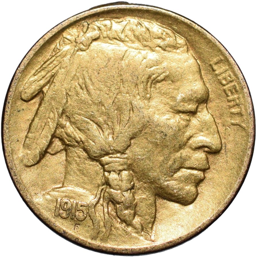 Common-Twentieth-Century-Coins-Of-Gold-Color,-But-Not-Gold.