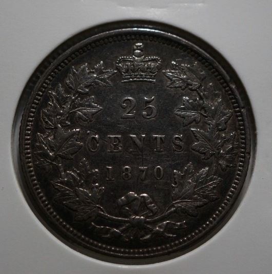 Deep-Gouges/Scatches-On-1870-25c-Xf-Or-So