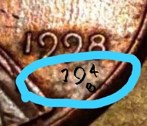 1998-Rainbow-Penny-With-Two-Dates-&-White-Flat-Lettering-Any-Info-?