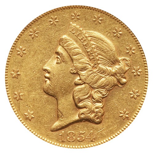 1854-S-20-D-Liberty-Coin