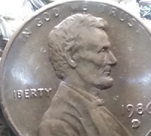 1986-D-Lincoln-Cent-Error?-Missing-L-In-Liberty-And-Of