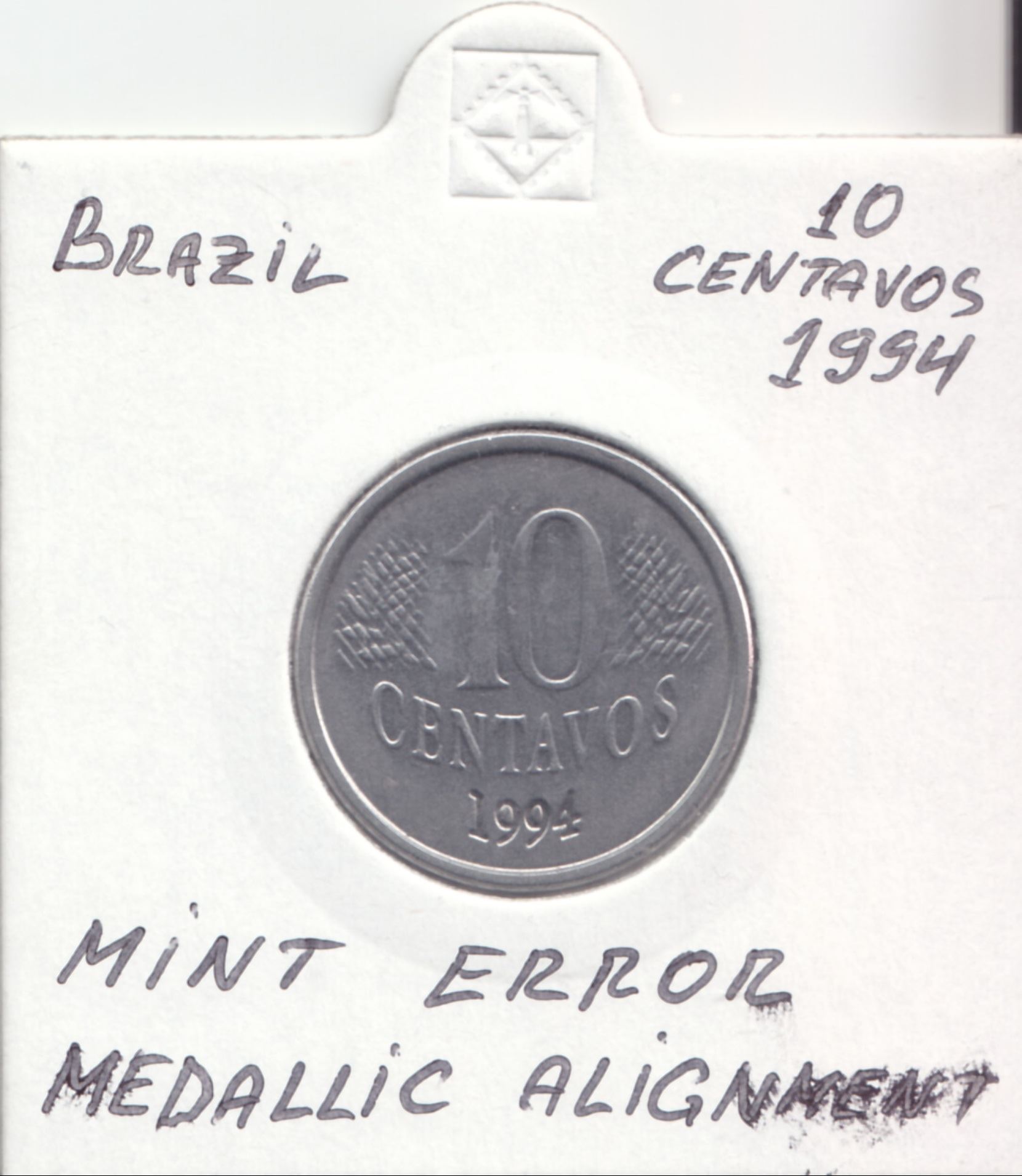 Brazil-10-Centavos-1994-Medallic-Alignment