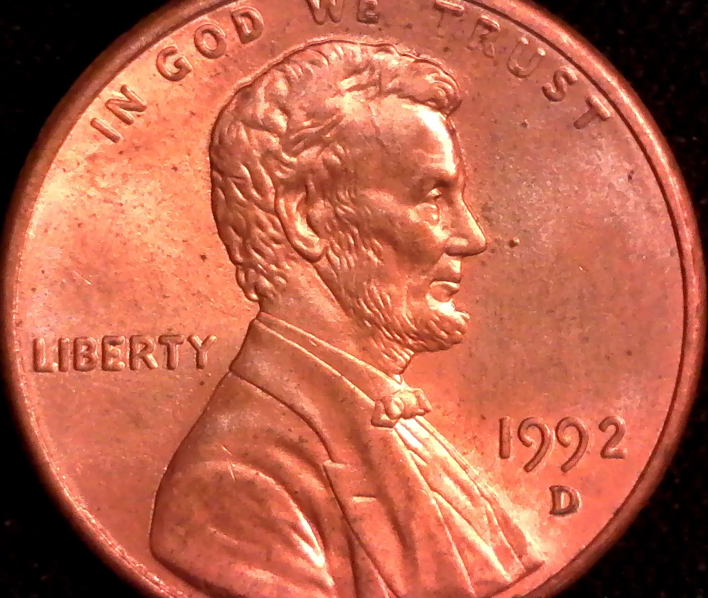 1992-D-Lincoln-Memorial-Cent-WDDR-#5-Or-MD?