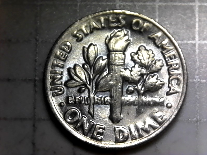 Worn-Die-Roosevelt-Dime-In-Gem-BU