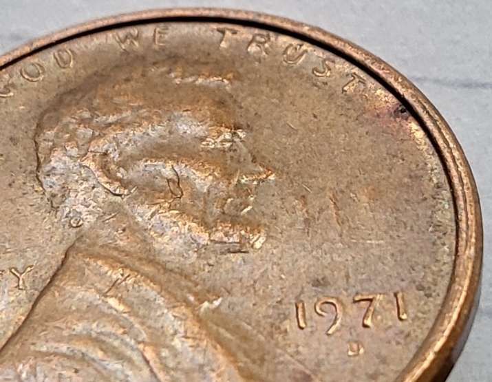1971-D-Penny-With-Odd-Marks
