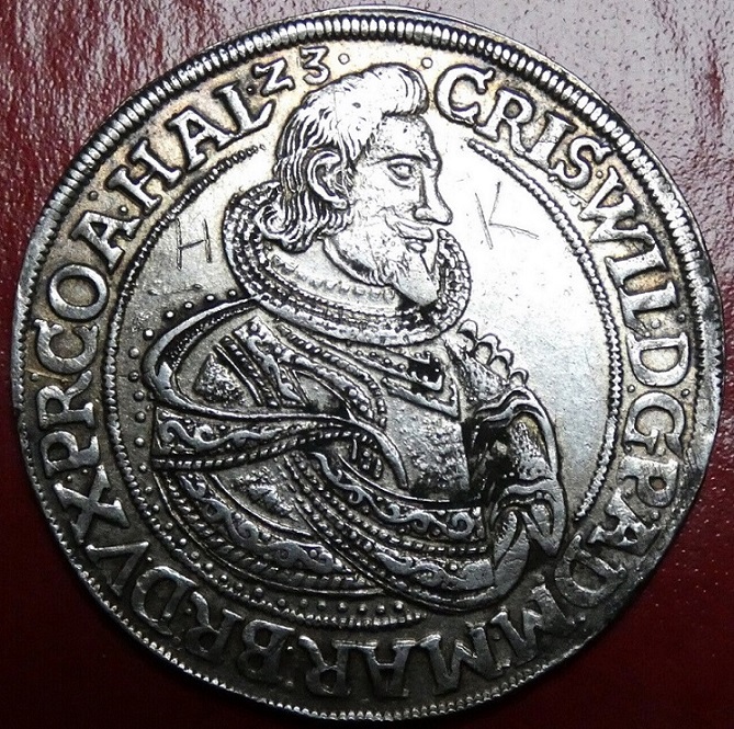Christian-Wilhelm-Von-Brandenburg--1/2-Thaler-1623-,-Very-Rare-?