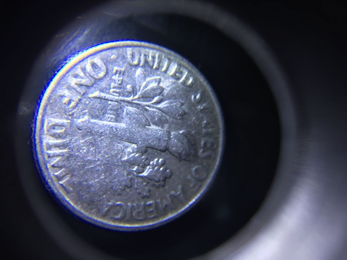 1991-D-Dime-Error-Off-Center-Front-And-Missing-Part-Of-Reverse