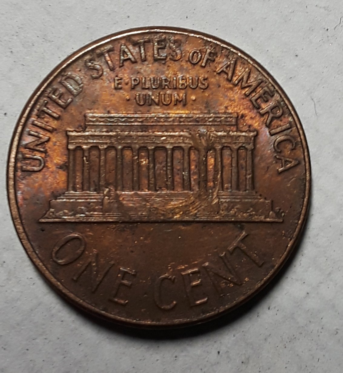 1968-Lincoln-Coin-Shaped-Like-A-Wedge,-Plating-Coming-Off?-Huh?