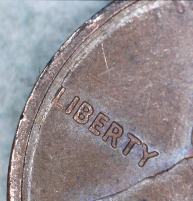 1987-Penny-Coin-Error--Bad-Strike--Silver-Tint