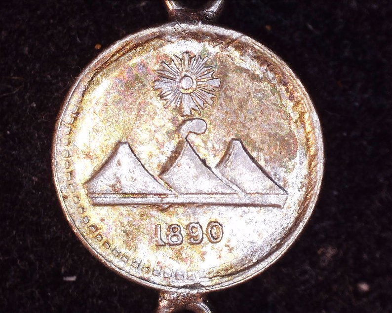 Guatemala-1890-1/4-Real-Coin-/-62-Coin-Chain-How-Would-I-Value-?