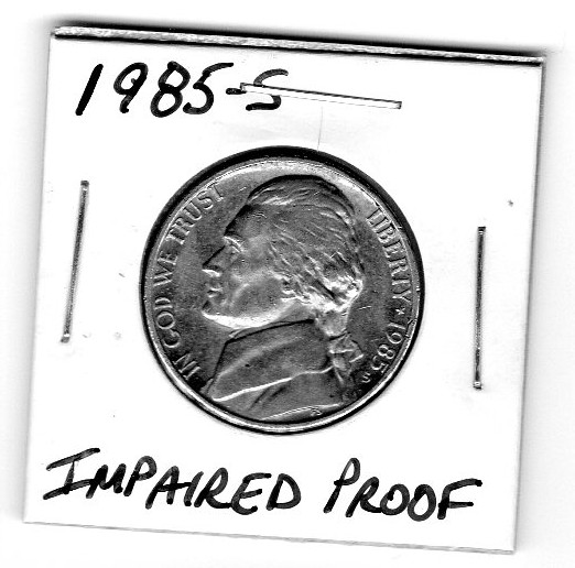 First-Proof-Found-In-Circulation-1985-S-Jefferson-Nickel