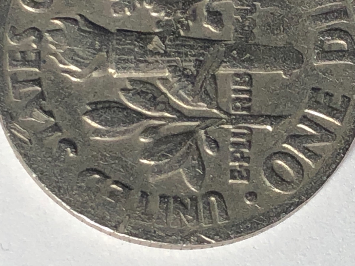 1985-Dime-With-Flattened-Rim