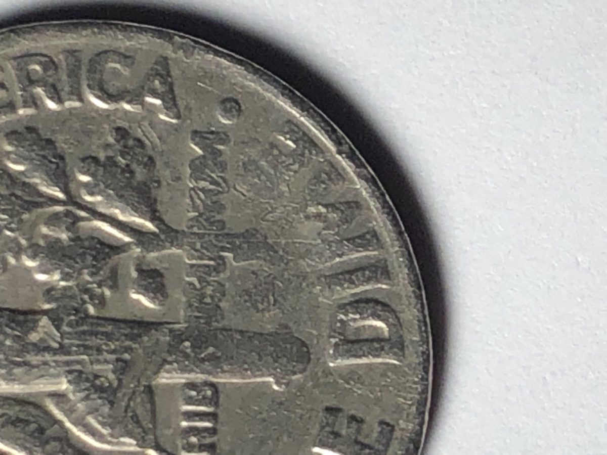 1985-Dime-With-Flattened-Rim