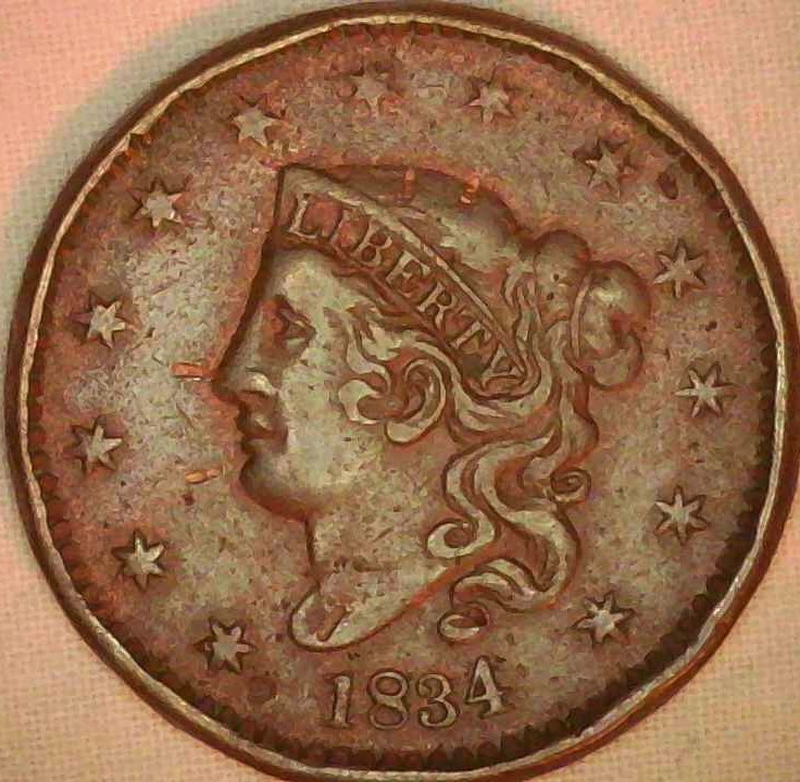 1834-Matron-Head-Large-Cent-For-Grading-Please