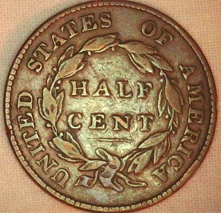 1826-Classic-Head-1/2-Cent-For-Grading-Please