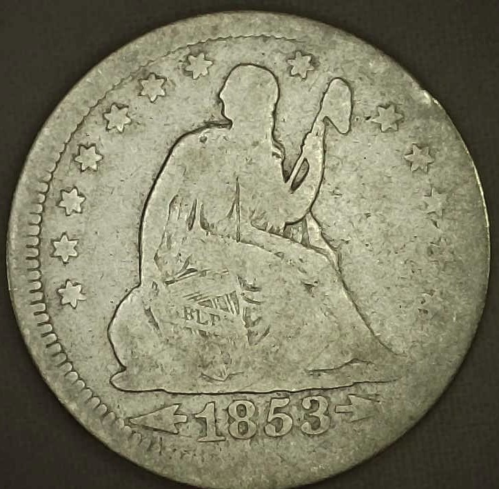 1853-Seated-Liberty-Quarter-Arrows-&-Rays-For-Grading-Please