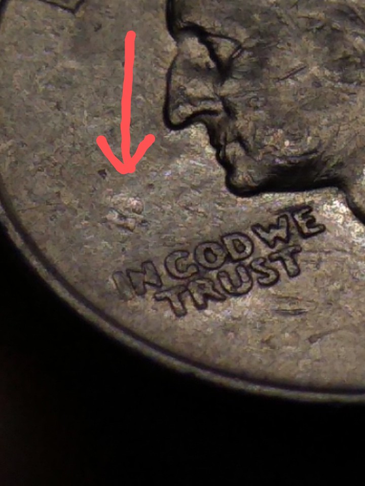 1988-P-Quarter-With-Second-P-And-A-5-With-Possible-Struck-Thru-Grease?
