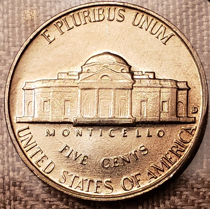 1960-Denver-Mint-Jefferson-Nickel-With-Discoloration-Found-In-BU-Roll.