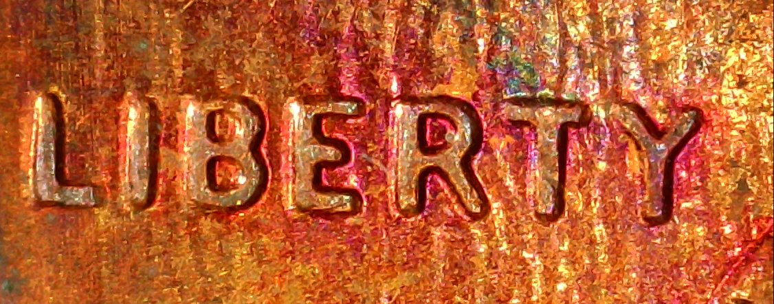 2013-D-Lincoln-Shield-Cent-With-Crazy-Toning-And-Texture.