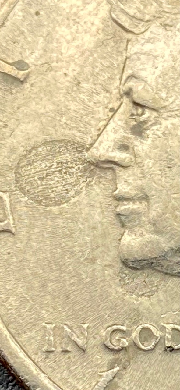 1971-D-Kennedy-Half---Strike-Through-Or-Environmental-Or?