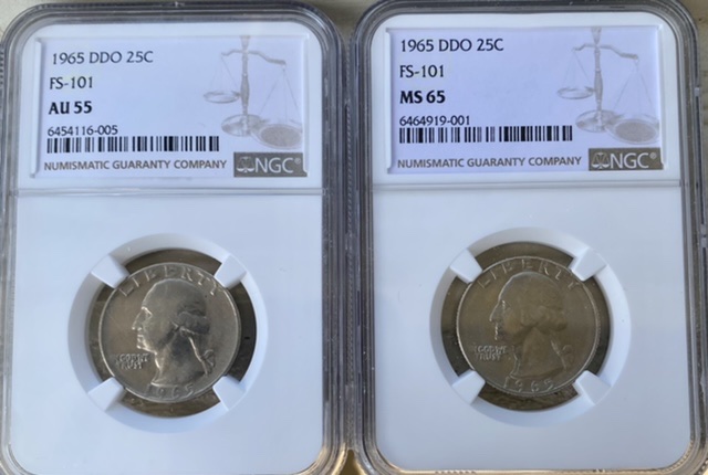 Pair-Of-1965-Washington-Quarters--DDO-FS-101