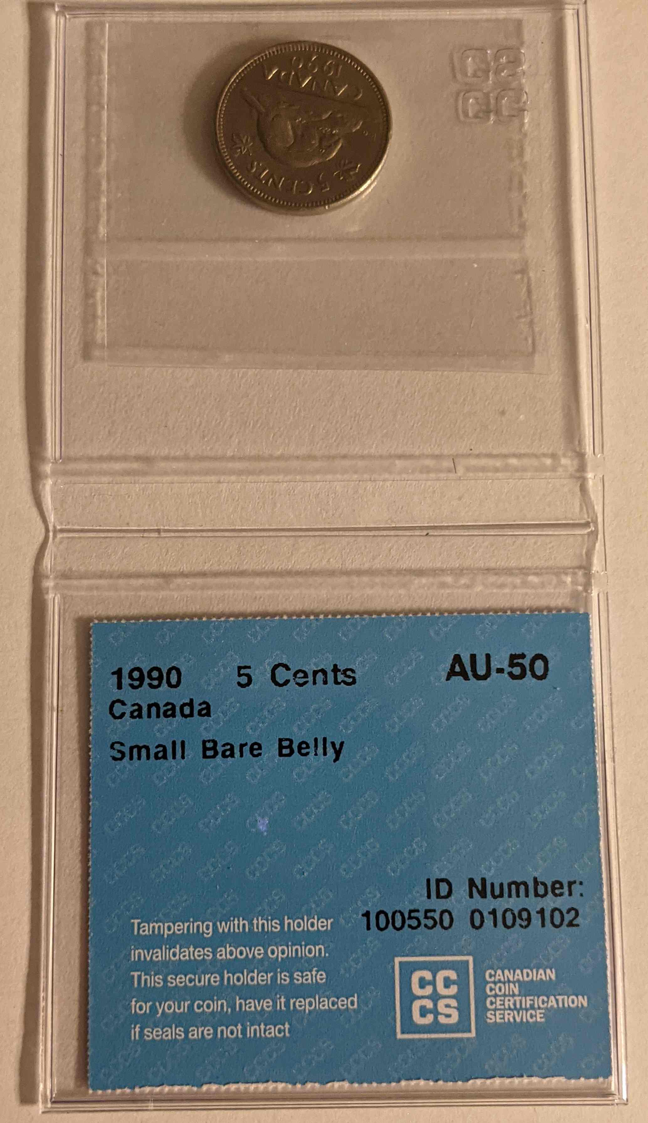 Value-For-5cent-1990-Bare-Belly-AU-50