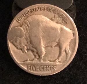 1920-Buffalo-Nickel,-Extra-Metal-Over-Buffalo