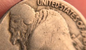 1920-Buffalo-Nickel,-Extra-Metal-Over-Buffalo
