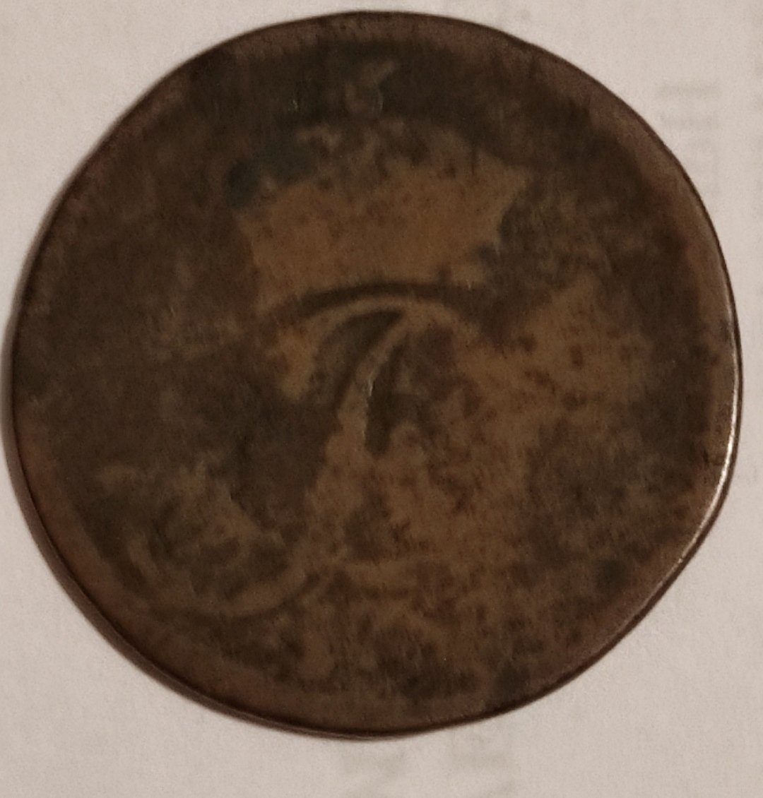 Unknown-Bronze-Coin-Possibly-European-Id:-Isle-Of-Man-Half-Penny