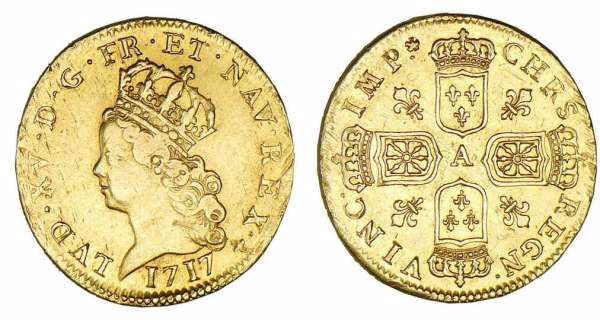 1717-A-Louis-Xv-D'or