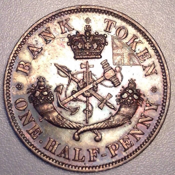 1854-Bank-Of-Upper-Canada-1/2-Penny-Hub-Doubled.