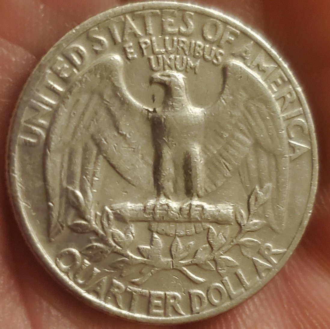 1967-Quarter.-Thoughts?-Planchet-Issue,-Folding,-Melting?