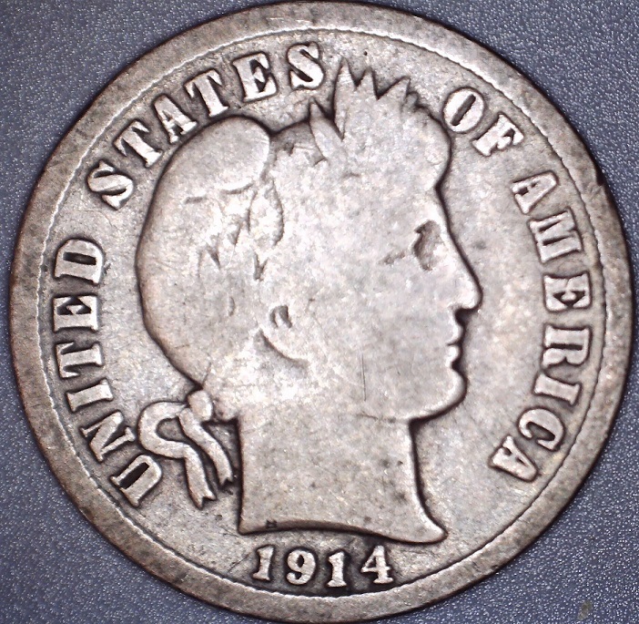 1914-D-Barber-Dime,-Grade