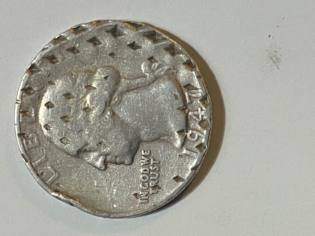 1947-Washington-Quarter-With-Diamond-Shaped-Imprints
