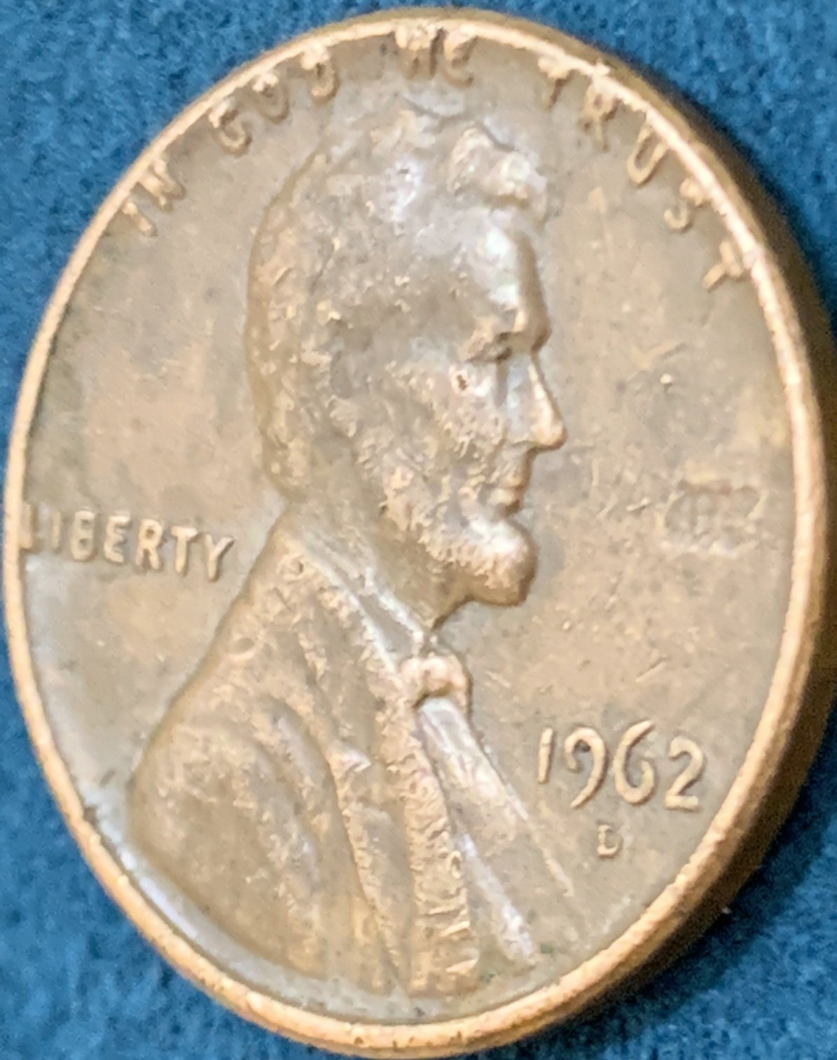 1962-D-Penny-Unique-Marks-/-Error