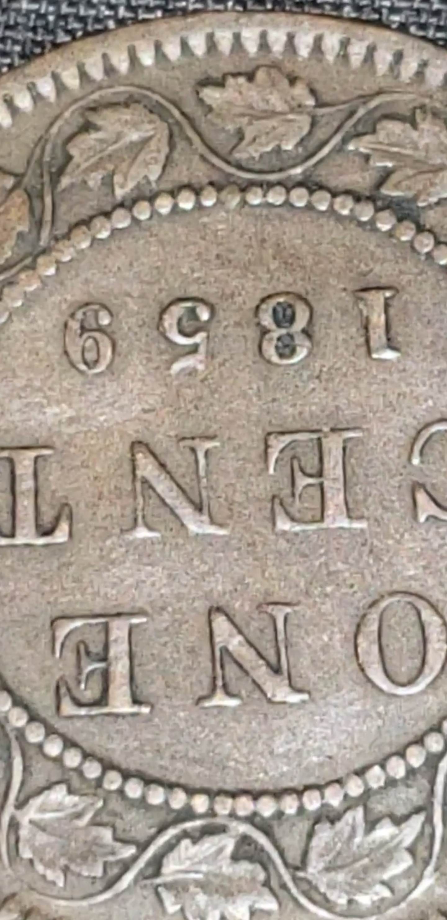1859-Canadian-Large-Cent-,-Errors-?-4.30g