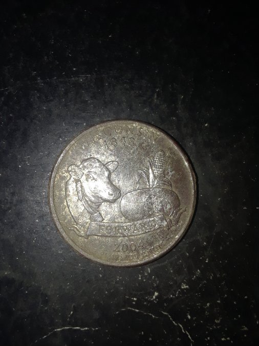 2004-Extra-Low-Leaf-Wisconsin-Quarter.-Found-Metal-Detecting.