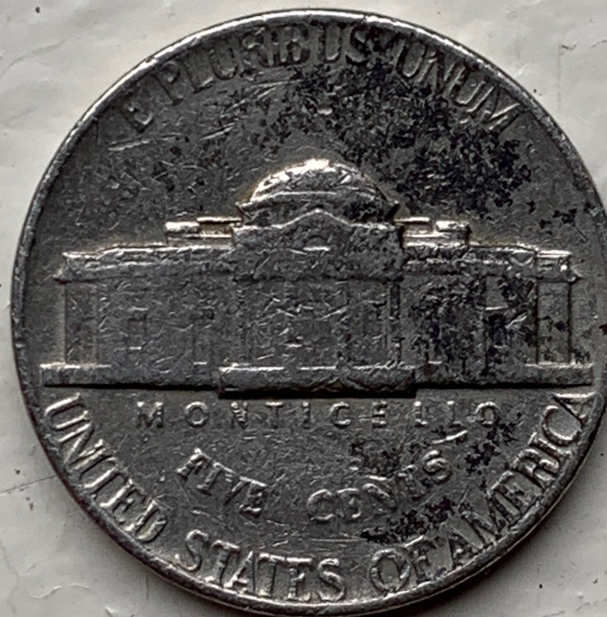 1974-Nickel-Die-Chips-And-Something-Like-A-Cud-On-Lower-Rim,-Unsure