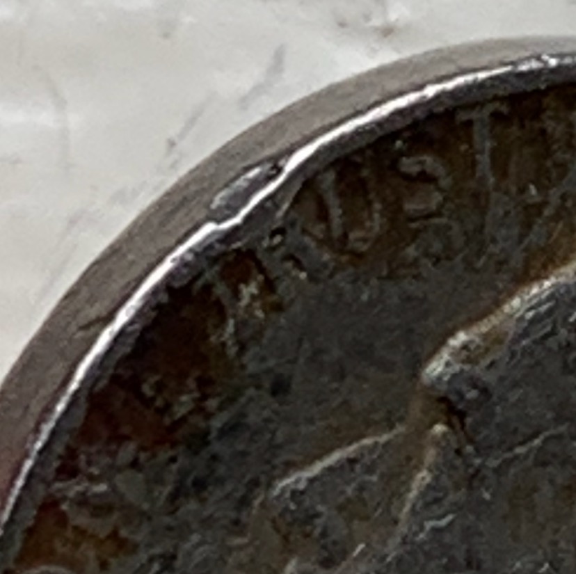1974-Nickel-Die-Chips-And-Something-Like-A-Cud-On-Lower-Rim,-Unsure