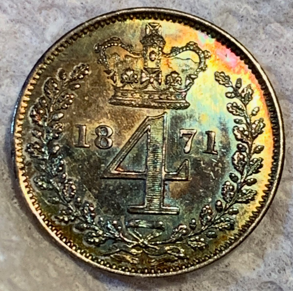 1871-4-Pence-Great-Britain-For-Grading-And-Toning-Questions