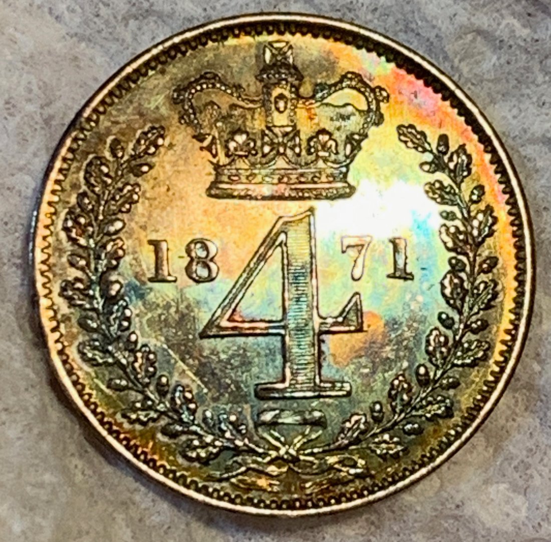 1871-4-Pence-Great-Britain-For-Grading-And-Toning-Questions
