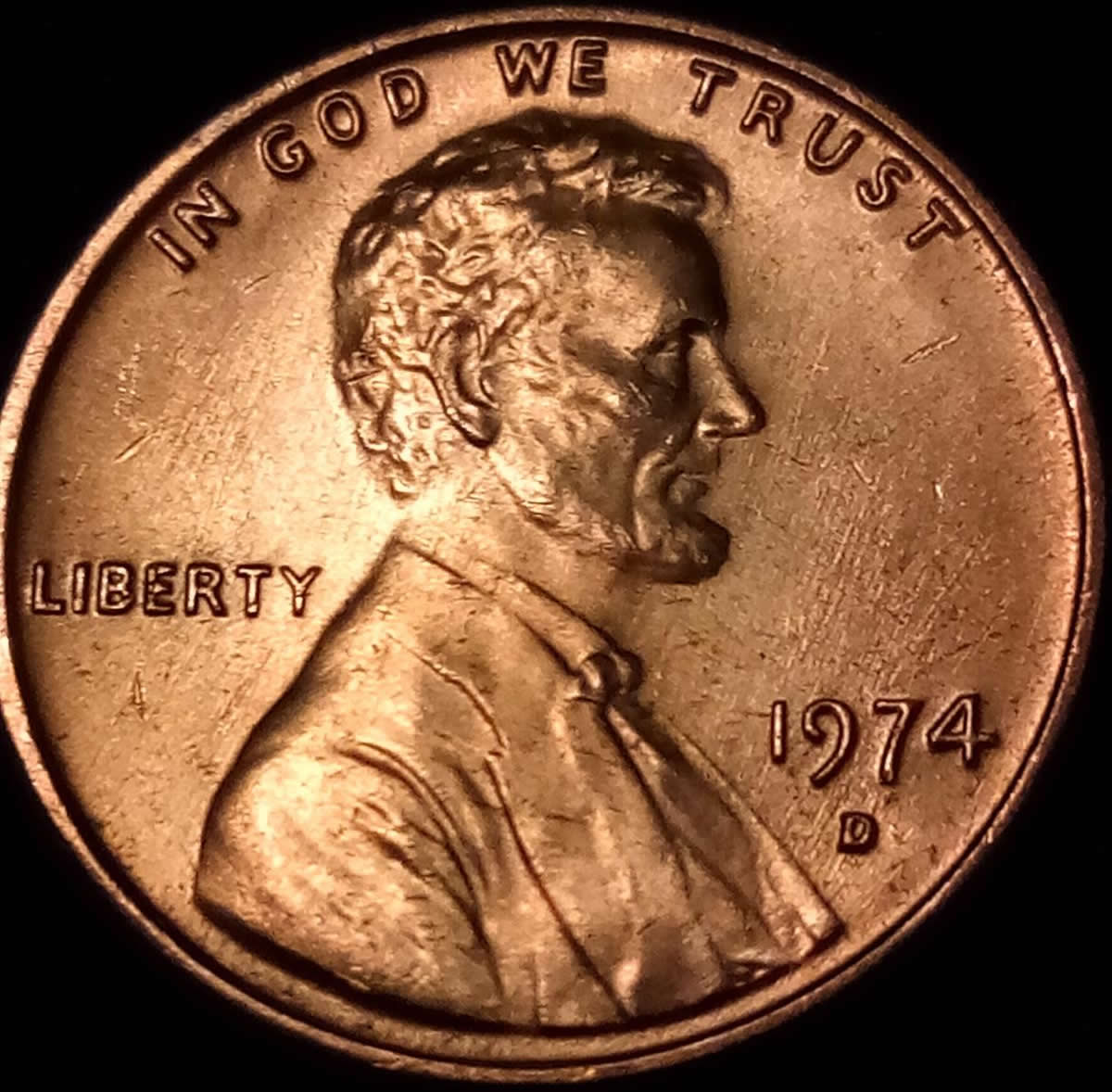 1974-D-Lincoln-Cent-In-Beautiful-Condition