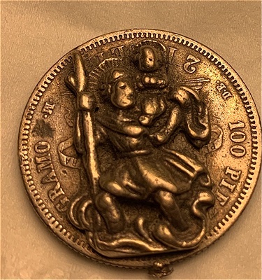 1870-Spanish-2-Pesetas-Coin,-But-With-Additional-Raised-Metalwork-2-Pesetas-Turned-Into-Jewelry