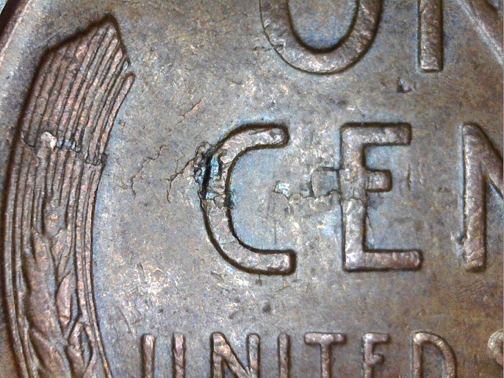 1957-Cent-With-Lamination-Issues