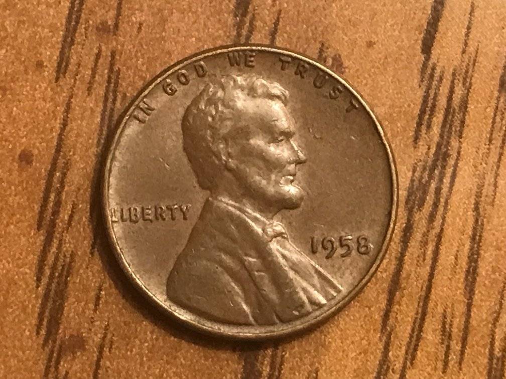1958-Wheat-Penny-Pulled-Out-Of-A-Roll-Today
