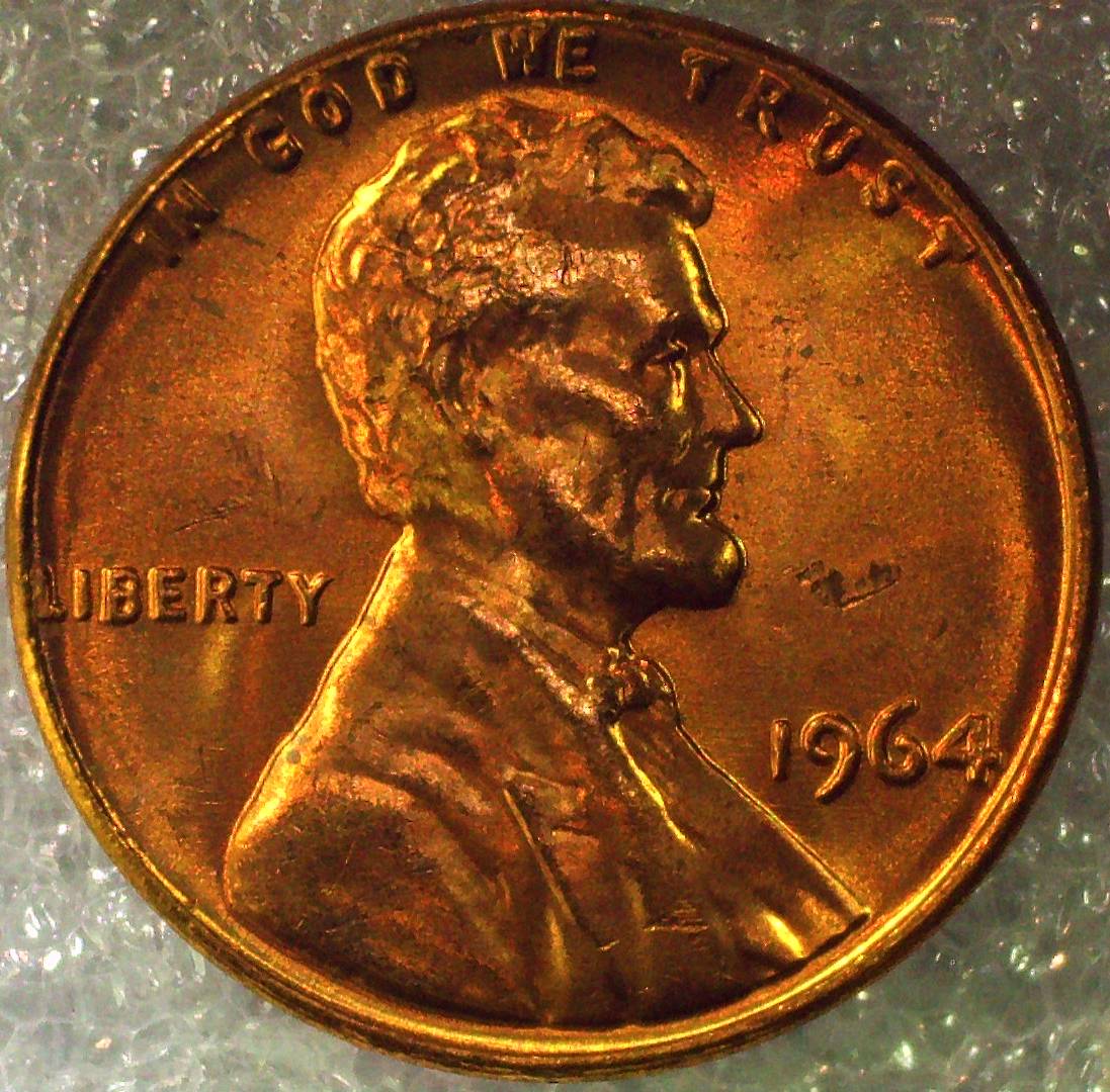 1964-Lincoln-Cent-Redbrown?
