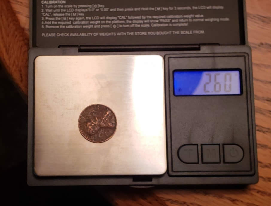 1958-D-Cent-Weighing-2.6-Grams